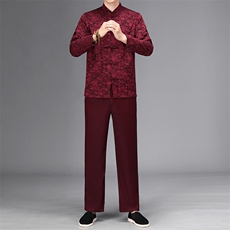 DH009-2209钱塘2020-2春季新建男士薄款套装风唐装两件套P107，男装民族服装，钱塘207-2