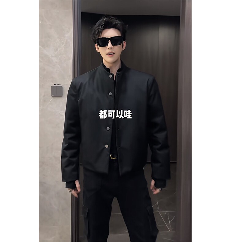 抖音小众设计高级棉衣老钱风保暖棉服外套男M219-P135 (网图图片