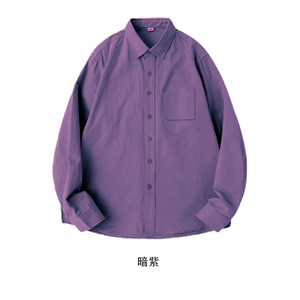 TC646-P45 糖果色轻奢高级纯棉正肩衬衫夏季薄款衬衣长袖上衣外穿图片