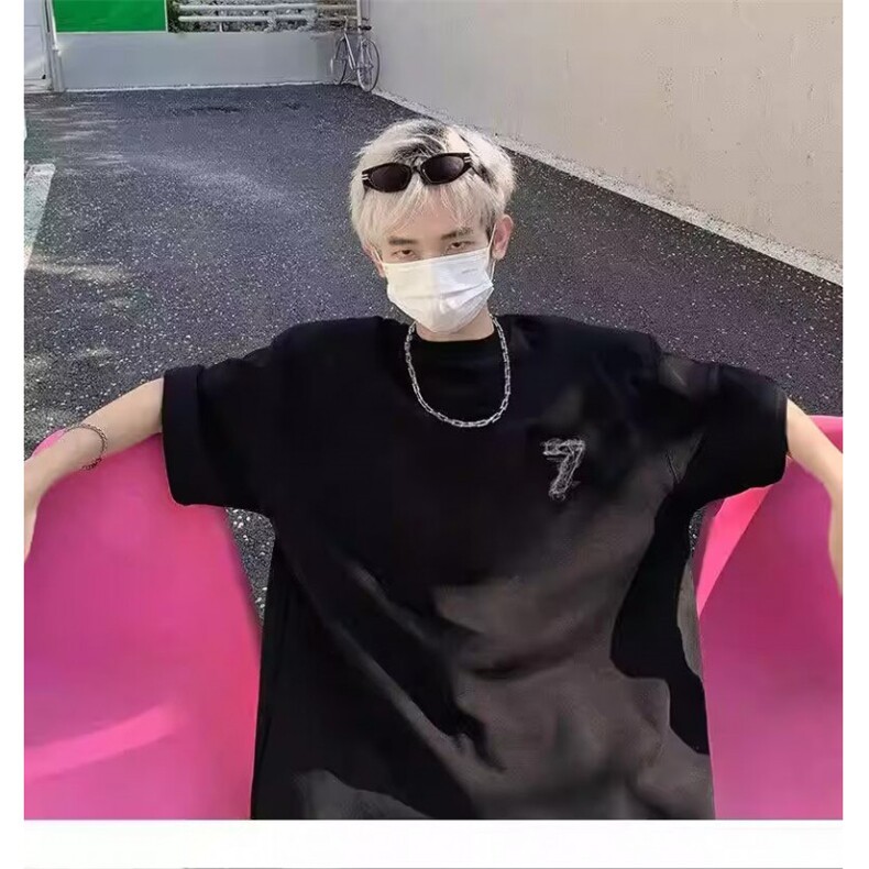 1506/QW5870/P25新款夏季美式高街潮牌上衣服宽松圆领半袖,男装T恤,星座1506
