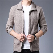 LB1818男式2023秋冬新款长袖毛衣开衫青年休闲外套P115图片