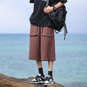 夏季百搭休闲裤七分裤简约潮流男裤风裤子A061-ED50072-p35图片