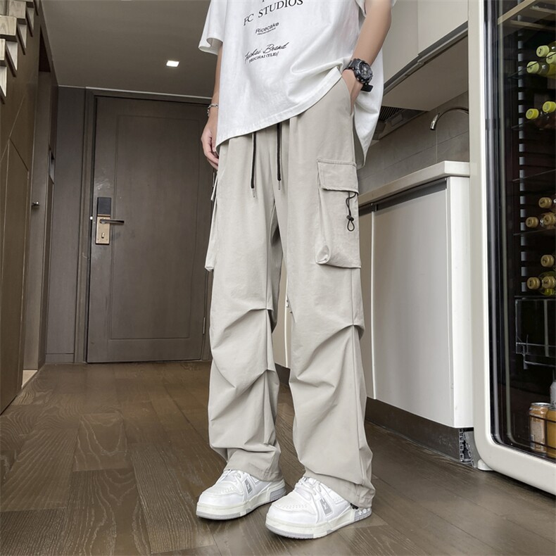 夏季潮牌休闲裤薄款男宽松直筒冲锋裤运动裤子K210-特批-35,男装休闲裤,星座718-1