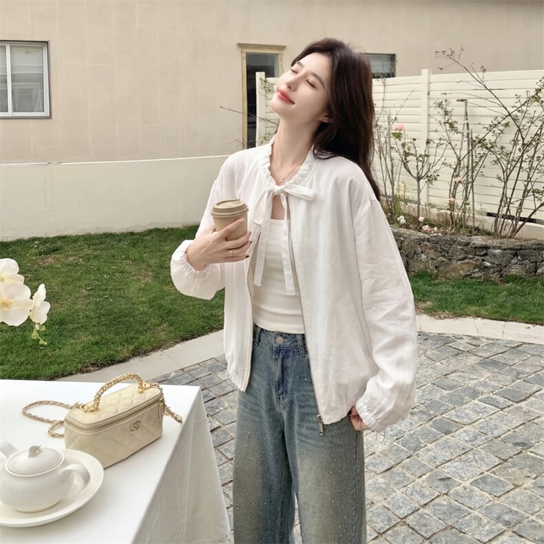 现货春夏主推款棉麻外套防晒衣p125-k198,女装短外套,丝露怡语