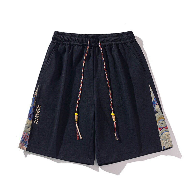 2024夏季新款港风内景大码菠萝格刺绣短裤M-5XLHK23433-特P25,男装牛仔裤,电商A022