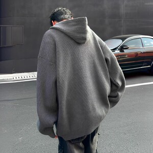 开衫毛衣连帽针织衫男 重工  P56 YL108图片