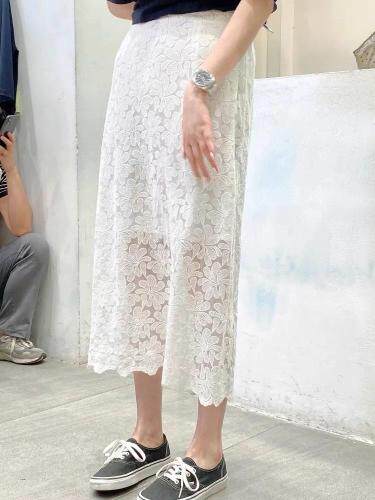 韩版蕾丝半裙，字母腰边设计，女装半身裙，AMO