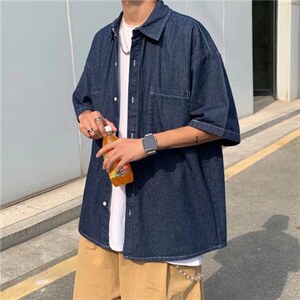 短袖衬衫春款男港风潮流弹力CS05P38图片