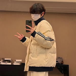 防水防污！抖音立领条纹面包服棉衣加厚保暖1611B-M99-P90图片