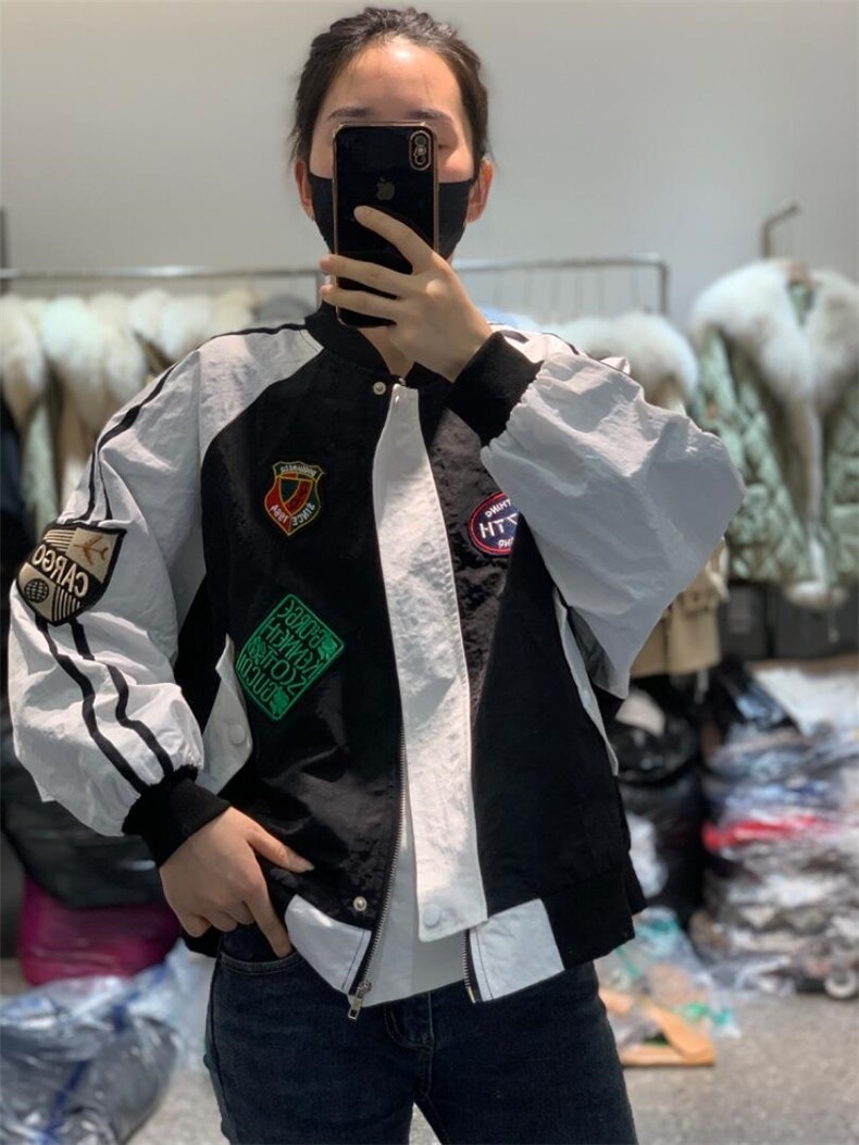 2023春季新款时尚欧美风休闲棒球服外套,女装其它,L·H·X