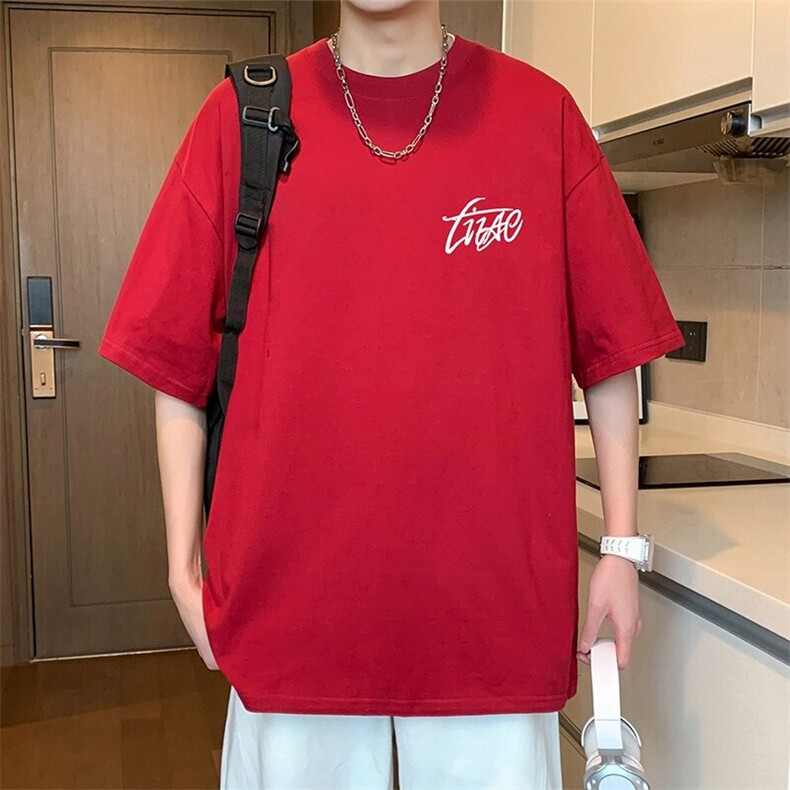 T852港风潮牌高街美式短袖T恤男夏季新款宽松半袖ins重磅纯棉体恤,男装T恤,星座304A-1