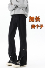 秋季高个子加长牛仔裤男微喇美式188cm115直筒阔腿休闲裤KZ026P65，男装休闲裤，电商B312
