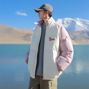 现货 抖音得物可供视频 三防加厚羽绒拼接棉衣外套面包棉服 86652图片