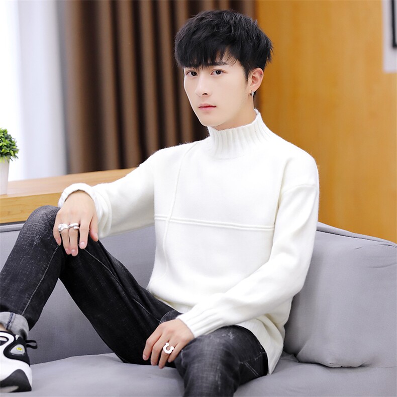 6707冬季毛衣男士韩版半高领毛衣保暖针织衫个性线衣打底衫,男装针织衫/毛衣,电商D310（原电商305）