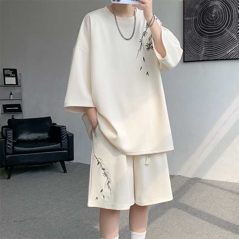 【深度库存】TZ2419-P60控78大码刺绣中式风套装~已注册图案,男装休闲套装,电商D232