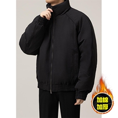 现货美式高街休闲棉衣夹克三防立领纯色户外工装加厚棉服外套，男装夹克，电商A486