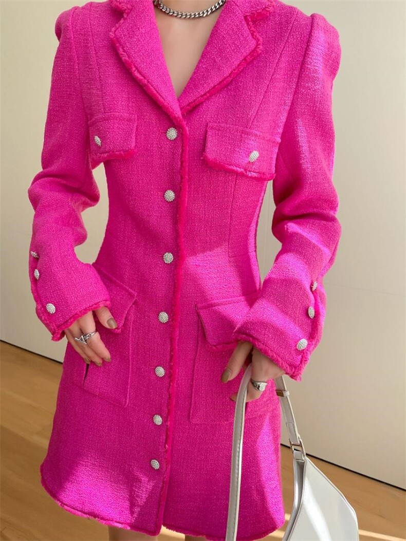 〔现货〕小香风泡泡袖外套连衣裙，女装连衣裙，LION&CAT(2F)