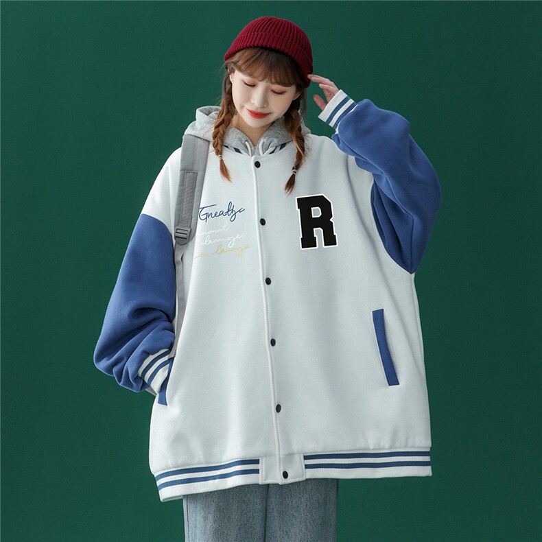 2022春季新品百搭简约卡通印花夹克休闲棒球服外套潮G94P65控78,男装夹克,A247A