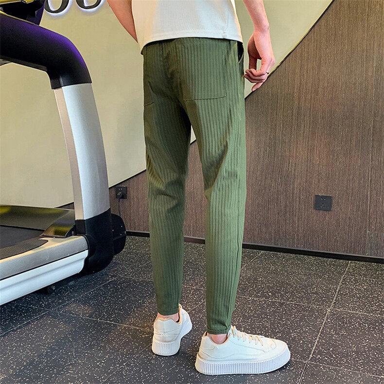 秋季新款修身小脚休闲裤提花抽绳长裤社会小伙潮901k300p48,男装休闲裤,星座901