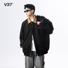 底特律工装夹克男春季宽松撞色翻领休闲圣达菲外套潮HHB396P59，男装夹克，星座1013-5