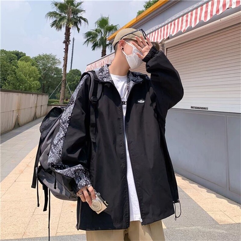 2025春季新款两面穿秋季工装外套男潮流宽松韩版夹克JK8702/P44,男装夹克,星座506
