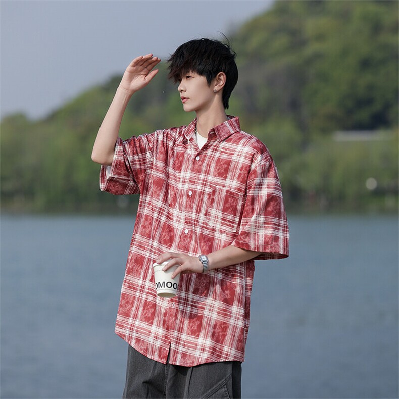 C03-P30M-7XL夏季新款大码潮牌印花短袖衬衫衬衣，男装衬衫，星座109-1