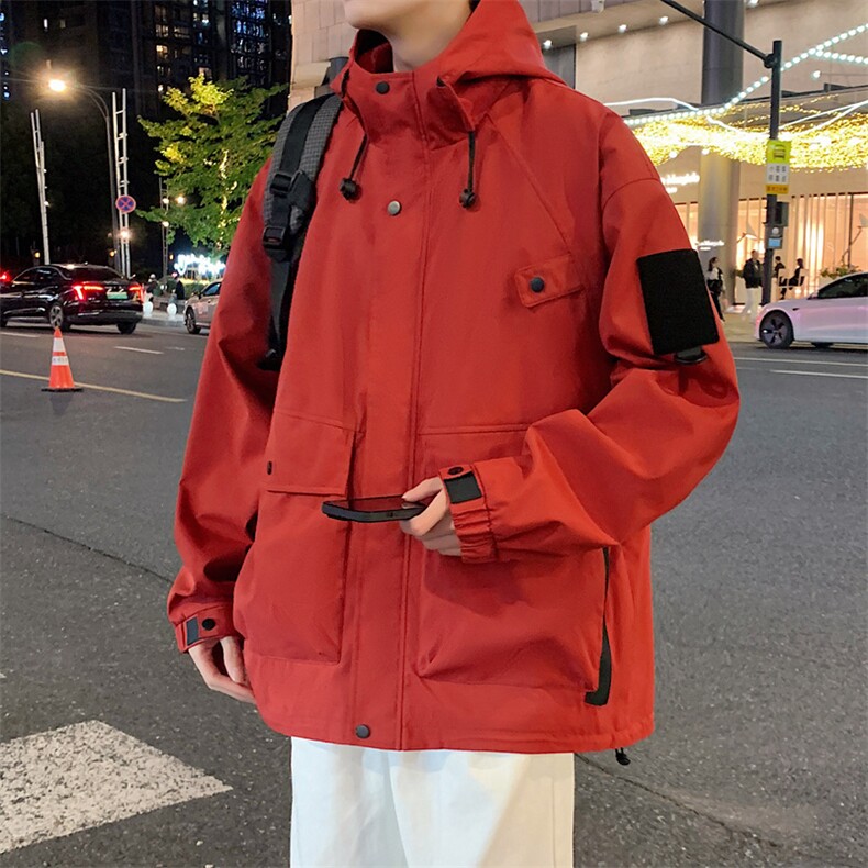 美式潮牌连帽工装夹克男宽松户外新款休闲外套A406JK3527特P80,男装夹克,星座309（原A406）