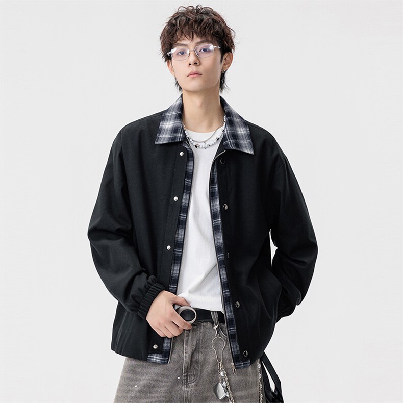 美式大码休闲夹克外套 8561-P75控159大码元图片