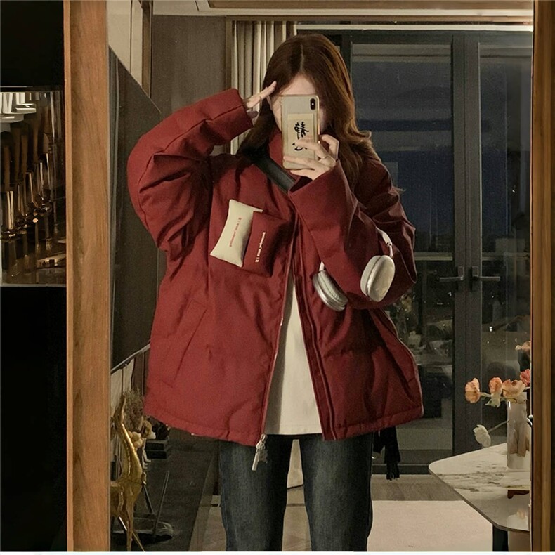 【升级款】美式魔术贴羽绒服PU棉衣加厚oversize棉服T606-P85官图,男装羽绒服,电商B245