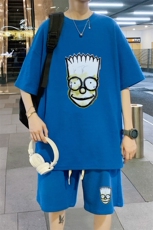 ！定制面料2024夏季男士华夫格短袖T恤套装情侣一套HTZ69P50，男装T恤，电商B220