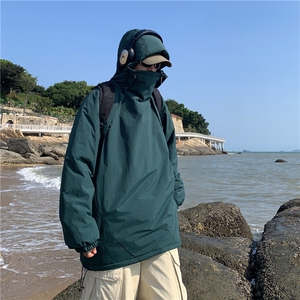 XZ213-MY37-P128控148 港风大码日系复古加厚防风防水冲锋棉衣ins图片