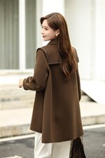 纯手工缝制百分百全毛双面羊绒大衣，其它，喜信人