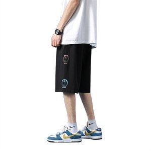 休闲短裤男运动春夏季韩版潮流宽松直筒港风外穿A161-2-D0641-P40图片