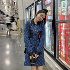 2023秋装新款牛仔套裙两件套B191-1155-P155-K208，女装套装/套裙，浙宝210（原浙宝191）