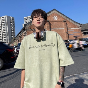 量大优  供视频  重磅麂皮绒短袖T恤男JPDX210-特P19图片