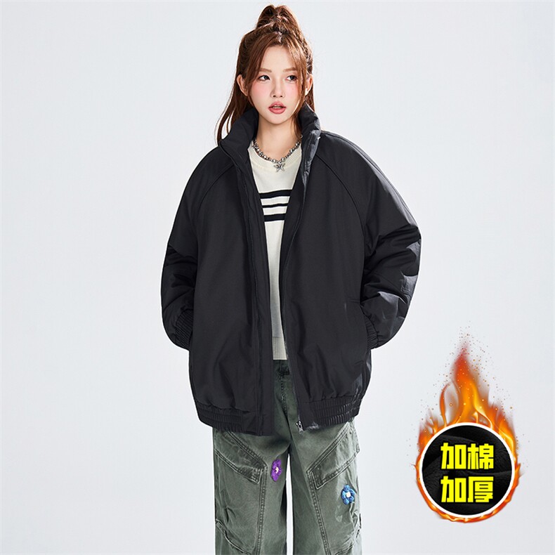 现货美式高街休闲棉衣夹克三防立领纯色户外工装加厚棉服外套,男装夹克,电商A486
