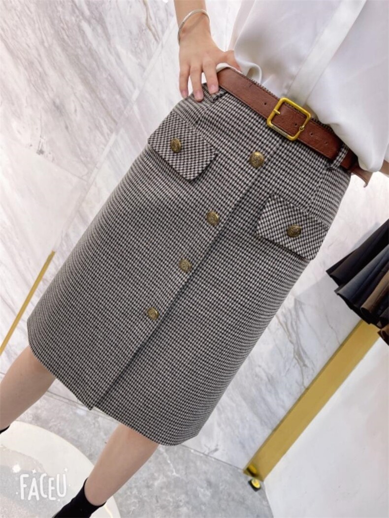 冬款格子裙，其它，靓依秀·色