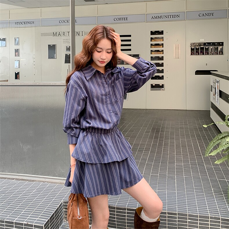 现货绿色休闲衬衫连衣裙2C052-3399-P135-K198,女装连衣裙,2C052