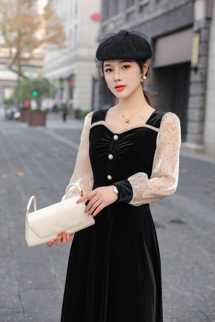 丝绒裙，现货，其它，主流风格