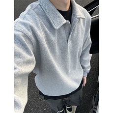 706-1-WY641-P45特P加绒P50现货男士翻领长袖Polo衫宽松卫衣，男装卫衣，星座706-1