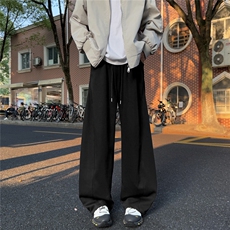 加绒加厚重磅阔腿弯刀休闲宽松卫裤A429-YK327-特批45加绒55，男装休闲裤，电商A429