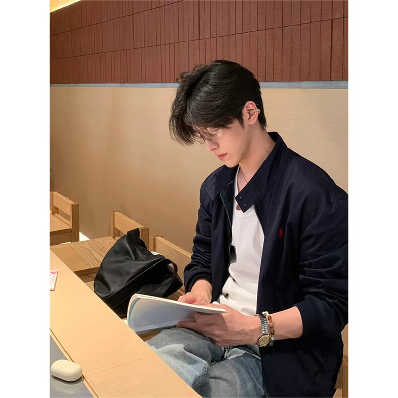 订单已下~早秋新款修身翻领小马刺绣防水情侣夹克外套JK90-P65,男装夹克,星座1004-3