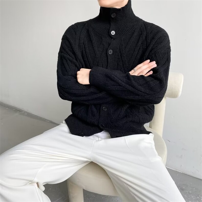 美式街头设计感毛衣男慵懒风休闲针织衫开衫MG07P53,男装针织衫/毛衣,星座1116-2