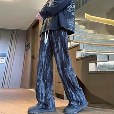 1506A/G8020/P33秋季新款扎染休闲长裤潮流直筒宽松裤子2，男装休闲裤，星座1506A