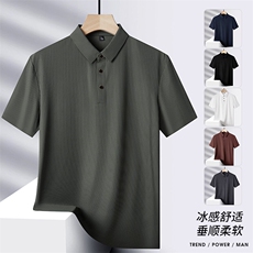 夏季新款无痕短袖Polo衫冰丝锦氨T恤HS1166-P38，男装T恤，星座1206（原A206）