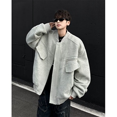 文艺气质新款冬季加厚夹棉棒球服毛呢棉服外套百搭W9343，男装夹克，星座1116A（原606A-3）