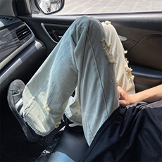 美式高街ins小众破洞牛仔裤货号K755P6078，男装牛仔裤，电商A063