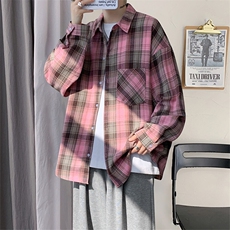 衬衫男2025秋季新款港风格子休闲长袖衬衣CS606-特P28无差价，男装衬衫，星座214-3