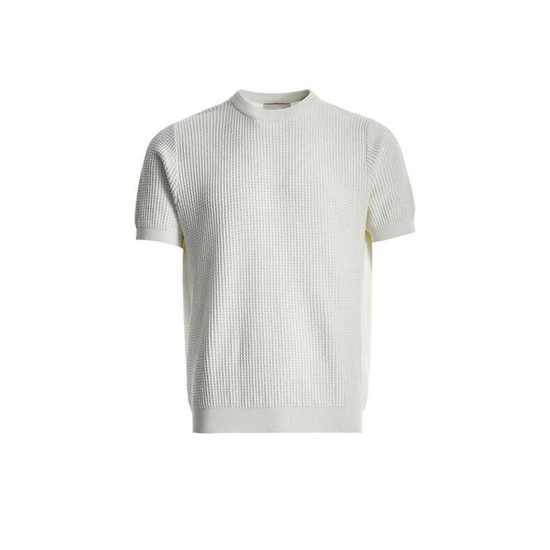 3D立体图复古华夫格肌理感正肩健身针织短袖T恤TTMT05-P48控78，男装T恤，星座1315