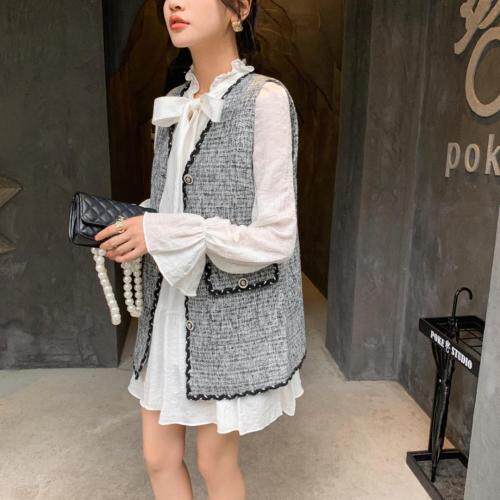 贵气小香风马甲，女装马夹，M.W 嫚维